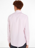 TOMMY HILFIGER Regular Fit Herren Hemd Business Hemd pink weiß