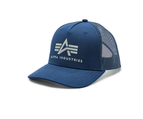 Alpha Industries Herren Cap Trucker Cap Logo dunkelblau