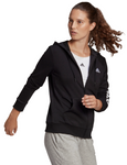 Adidas Essentials Logo Kapuzenjacke Damen Sportjacke Gym Jacket schwarz