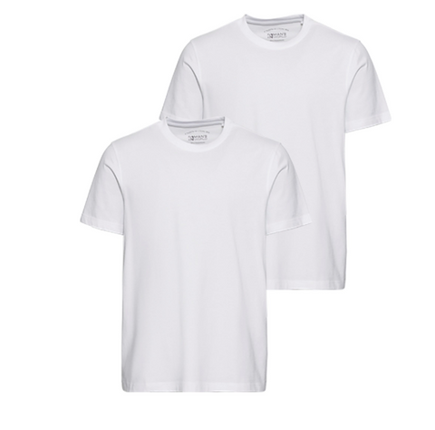 Man's World Herren 4er Packung T-Shirt Baumwolle rundhals schwarz weiß