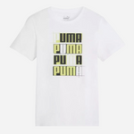 Puma Kinder T-Shirt Baumwoll Sommer Logo weiß