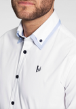 Bruno Banani Herren Business Hemd Button Down weiß