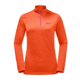 Jack Wolfskin Sky Thermal Half Zip Langarmshirt Stehkragen Damen orange