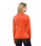 Jack Wolfskin Sky Thermal Half Zip Langarmshirt Stehkragen Damen orange