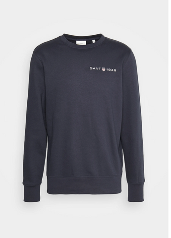 Gant Herren Sweatshirt Sport Classic Logo Übergröße blau