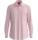 Boss Orange Herren Business Leinen Hemd rosa - Sportsgeiz