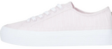 Tommy Hilfiger Essential Stripe Sneaker Plateau Damen Schuhe rosa weiß - Sportsgeiz