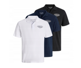 Jack & Jones Poloshirts 3er Packung Baumwolle Logoprint navy, weiß und schwarz - Sportsgeiz