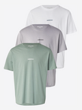 Jack & Jones 3er Packung Herren T-Shirts Sommer Baumwolle minimalistisch - Sportsgeiz