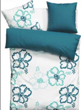 2x Otto Home Bettwäsche Türkis Blumen Baumwolle ( 1x80x80cm 1x135x200cm) - Sportsgeiz