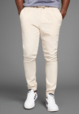 Delmao Herren Leinen Chino Sommer Hose sand - Sportsgeiz