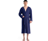 MyHome Herren Sina Baumwolle Bademantel Sauna Sommer blau