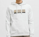 Jack & Jones Kapuzenpullover Hoodie Herren Sport grau weiß - Sportsgeiz
