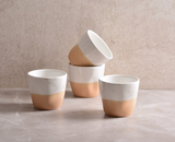 MyHome ANDAS Tee Becher 4er Set Trinkset Bruddesta 350ml weiß
