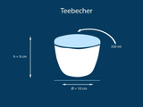 MyHome ANDAS Tee Becher 4er Set Trinkset Bruddesta 350ml weiß