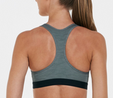 Nike Dri-Fit Swoosh Sport BH Top Yogo Pilates Oberteil grau