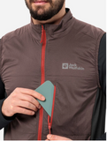 Jack Wolfskin MOROBBIA ALPHA VEST Outdoor Weste Radweste braun