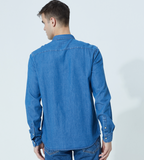 Wrangler Jeans Hemd Herren Ls Denim Langarm Shirt blau