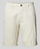 Tom Tailor Herren Sommer Bermuda Chino Shorts Slim Fit kurze Hose creme