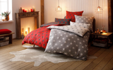 3x Otto Home Wendebettwäsche Set (40x80 cm + 135x200 cm)  Stella Sterne Baumwolle grau weiß - Sportsgeiz