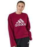 Adidas Sweatshirt Damen Sport  Sweater Fitness Gym W UFORU SWT rot - Sportsgeiz
