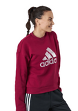 Adidas Sweatshirt Damen Sport  Sweater Fitness Gym W UFORU SWT rot - Sportsgeiz
