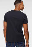 Bruno Banani T-Shirt Logo Aufschrift Herren Slim schwarz