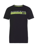 Bruno Banani T-Shirt Logo Aufschrift Herren Slim schwarz