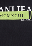 Bruno Banani T-Shirt Logo Aufschrift Herren Slim schwarz