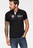 Bruno Banani Poloshirt Kurzarm T-Shirt Polokragen Slim schwarz