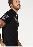 Bruno Banani Poloshirt Kurzarm T-Shirt Polokragen Slim schwarz