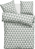 Otto Home Bettwäsche Set ( 135 CM x 200 CM, 80 CM x 80 CM) Baumwolle weiß grün
