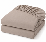 Otto Home Product 2er Set Spannbettlaken 90 × 200 cm – 100 % Baumwolle – Taupe