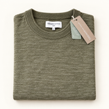 TOM TAILOR DENIM Pullover Rundhals Olive Herren Baumwolle