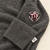 TOM TAILOR Team Polo Sport Pullover Rundhals grau Herren Baumwolle
