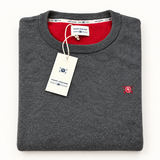 TOM TAILOR Team Polo Sport Pullover Rundhals grau Herren Baumwolle