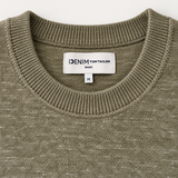 TOM TAILOR DENIM Pullover Rundhals Olive Herren Baumwolle