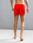 adidas 3 Streifen Badeshorts Herren Schwimmhose BJ8814 rot - Sportsgeiz