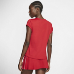 Nike Damen T-Shirt Tee Dri-Fit Court Dry Fitness rot - Sportsgeiz