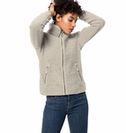 Jack Wolfskin Damen Fleece Jacke HIGH CLOUD JACKET W dusty grey - Sportsgeiz
