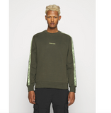 Calvin Klein Logo Tape Herren Sweatshirt Pullover grün - Sportsgeiz