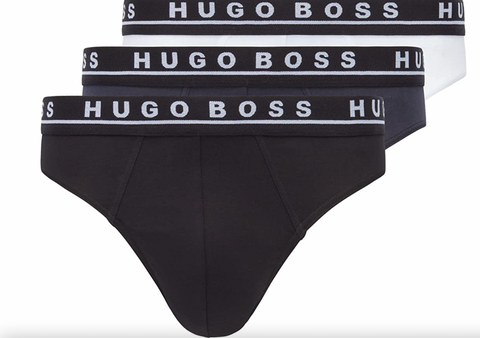 Hugo Boss Trunk Slips Herren Unterhosen 3er Box schwarz navy weiß - Sportsgeiz