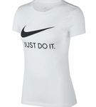 Nike Damen Just Do It T-Shirt Air Tee Fitness Training Sport Weiß