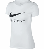 Nike Damen Just Do It T-Shirt Air Tee Fitness Training Sport Weiß