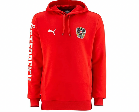 Puma Österreich Austria Nationalmannschaft Hoodie Kapuzensweatshirt rot