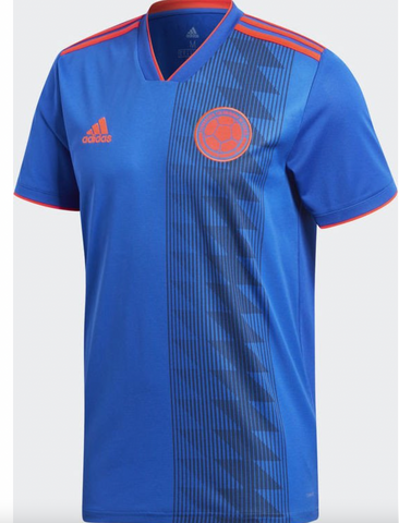 Adidas Kolumbien Fussball Trikot Auswärtstrikot Copa blau