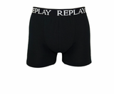 Replay Herren Boxershorts Unterhosen Bund Logo blau schwarz
