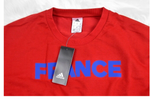 Adidas Frankreich Sweatshirt Fussball FFF Damen T-Shirt WM Retro rot