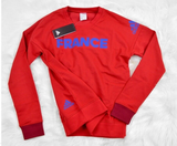 Adidas Frankreich Sweatshirt Fussball FFF Damen T-Shirt WM Retro rot