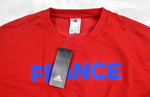 Adidas Frankreich Sweatshirt Fussball FFF Damen T-Shirt WM Retro rot